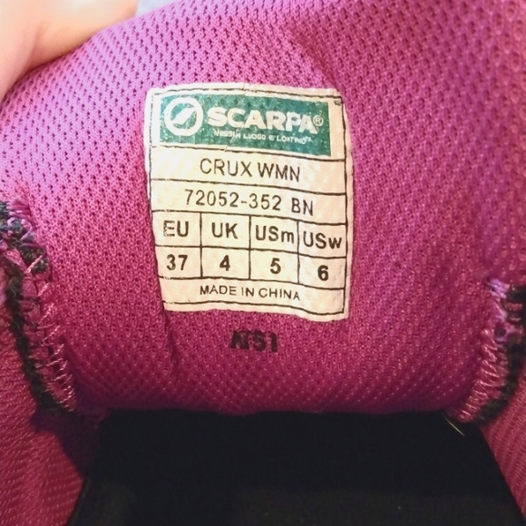Scarpa Grey/Pink Crux Approach Shoes size 37 - Picture 13 of 13